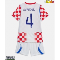 Croatia Josko Gvardiol #4 Replica Home Minikit World Cup 2026 Short Sleeve (+ pants)